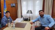 El gobernador recibió al nuevo jefe comunal de Cañadón Seco