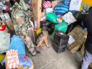 Can adiestrado halla marihuana en una encomienda