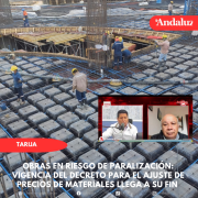 Obras en riesgo de paralización: Vigencia del Decreto para el ajuste de precios de materiales llega a su fin