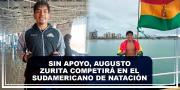 Sin apoyo, Zurita competirá en el Sudamericano de natación