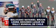 Boliviano Nataniel Bruun logra segundo lugar en Rally Mundial de Chile
