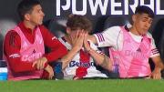 Preocupación en River: Facundo Colidio se lesionó, se fue llorando y podría perderse el Superclásico ante Boca