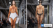 Polémica en París Fashion Week: modelos desfilaron vestuarios que simulan cuerpos masculinos desnudos