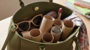 Reciclaje: guardá los tubos de papel higiénico y transformalos en un útil accesorio para tu cartera