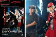 Milei creyó que AC/DC lo había invitado a cantar en River: era una fake