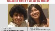 Buscan a los hermanos Mateo y Melany