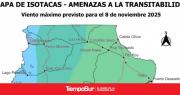 Vientos intensos podrían afectar la transitabilidad en rutas provinciales este sábado