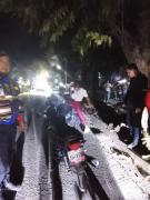 Motorizado ebrio resultó herido tras chocar contra la acera