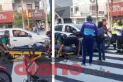 Fuerte choque en Av. Belgrano y Mitre: una mujer fue hospitalizada