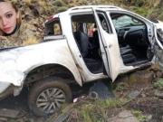 Bajen que tengo que hablar con ella: tiró su camioneta por un barranco para matar a su pareja