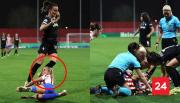 Impactantes imágenes: Jugadora del Atlético de Madrid queda inconsciente tras rodillazo en la cabeza