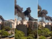 Voraz incendio en el edificio de Zurich de Retiro: hubo 200 evacuados