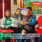 Alcaldía de Tarija entrega equipamiento a 30 emprendedoras que comercializarán fruta deshidratada