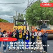 Alcaldía de Tarija llegó con el plan de asfaltado al barrio San Luis