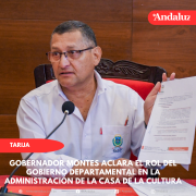 Gobernador aclara el rol del Gobierno Departamental en la administración de la Casa de la Cultura