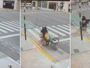 Video: una turista rusa se defendió de un robo en Palermo y retuvo a un motochorro hasta que llegó la Policía