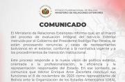 Gobierno procesa renuncias y cese de representantes bolivianos en el exterior