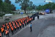 La policía despliega un amplio operativo de saturación previo a la puesta en marcha de la patrulla urbana en La Banda