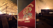 Video: bomberos de La Plata, Berisso y Ensenada se sumaron para combatir el incendio en Ezeiza