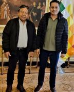 Edmand Lara y David Choquehuanca se reúnen para traspaso de funciones