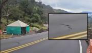 Punto de vía al Llano reabierto tiene grietas en el pavimento