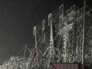 Una tormenta destruyó el escenario de una fiesta de disfraces en San Nicolás: el video de cómo colapsó