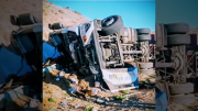 Dos vuelcos en menos de 48 horas en la Ruta 237: un camionero quedó atrapado