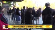 Caos en el centro de Santiago tras interrupción del Metro