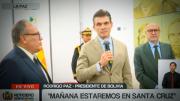 Presidente Paz visitará Samaipata este martes para apoyar a damnificados tras el desborde del río Piraí