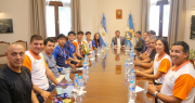 Orrego recibió a los “embajadores deportivos” sanjuaninos tras sus triunfos nacionales y mundiales