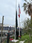 En Su Mes Aniversario, Gendarmería Recordó A Sus Mártires Con Solemne Izamiento Del Emblema Patrio