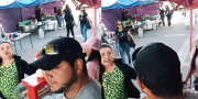 (VIDEO) Agresión xenófoba en Chile: mujer destruyó el puesto de comida de una pareja venezolana