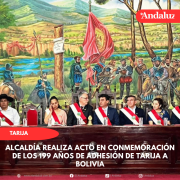 Alcaldía realiza acto en conmemoración de los 199 años de adhesión de Tarija a Bolivia
