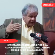 Secretario Castellanos pide a la autoridad municipal de San Lorenzo cuidar el río Guadalquivir
