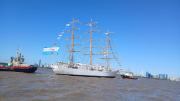 La Fragata Libertad llegó al puerto de Buenos Aires tras casi seis meses de navegación