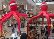 El Pulpo navideño de Puerto Montt que desató críticas y que tras sacarlo piden que regrese