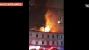 Incendio afecta a edificio en el centro de Valparaíso