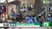 Trabajadores de áreas verdes toman sede de Emacruz y denuncian dos meses de sueldos impagos