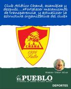 Club Atlético Chaná, asamblea y después….Fortalecer mecanismos de transparencia y actualizar la estructura organizativa del club ‣ Eleazar José Silva