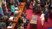 Cómo fue el momento de jura de los tres senadores neuquinos en el Congreso de la Nación
