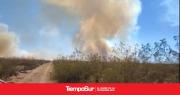 Gran operativo para combatir incendios de campos en inmediaciones a Trelew