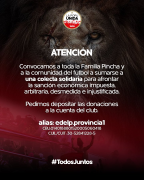 Hinchas de Estudiantes lanzaron una colecta solidaria para afrontar la sanción económica de AFA