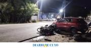 Pasó a otro auto y chocó a tres motos de frente: entre los heridos hay un menor de 13 años