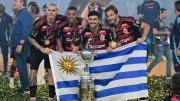 De Arrascaeta, Guillermo Varela, Nico de la Cruz y Matías Viña campeones de la Copa Libertadores con Flamengo