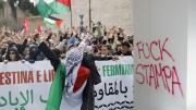 Una multitud de activistas pro Palestina irrumpió y destruyó la redacción de un reconocido diario italiano