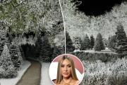 Kim Kardashian desata críticas por su “bosque nevado” navideño: la acusan de exceso y mal gusto