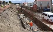 Con muro de contención, colector de aguas lluvias y hormigonado avanza nuevo tramo de Avenida Circunvalación