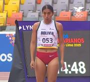 La atleta tarijeña Valeria Quispe medalla de oro en la prueba de salto triple
