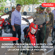 Gobernación fortalece a la FELCV con motocicletas e insumos para reforzar la lucha contra la violencia