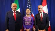 Donald Trump, Claudia Sheinbaum y Mark Carney se reunieron luego del sorteo del Mundial 2026
